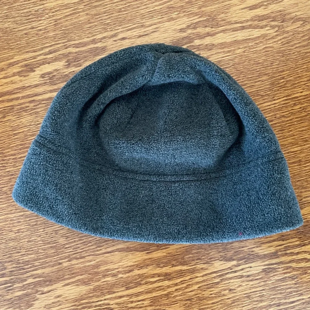 Lands' End‎ Aircore Fitted Beanie Hat Winter Polyester Fleece Dark gray one size